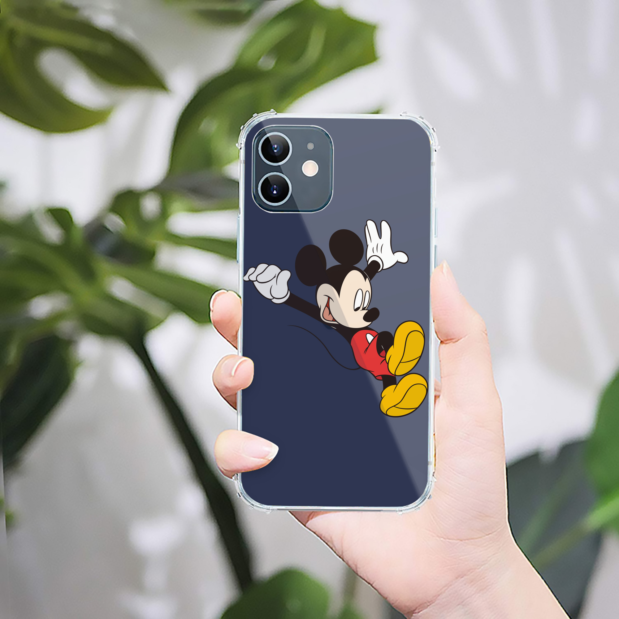 （画像用） ミッキーマウス Mickey Mouse 【iPhone 12シリーズ対応】透明スマホケース（クリアソフトケース）